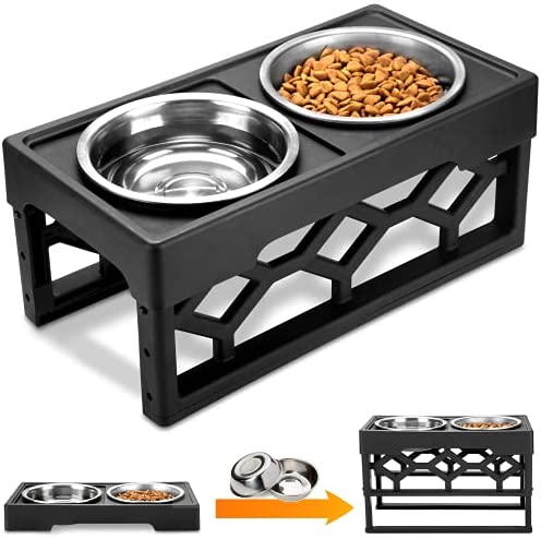 AVERYDAY Giant Adjustable Canine Bowl Stand Canine Bowl Set 4 Canine Meals Bowl 4 Customized Elevated Canine Bowl Top – Giant Canine Feeder Elevated Canine Bowls for Giant Canines and Raised Canine Bowls for Medium Canines