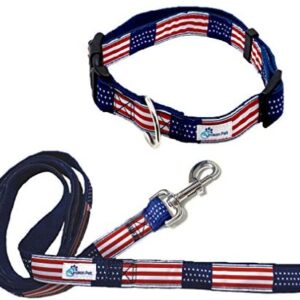 UNISONPET Dog Puppy Collar and Leash with Quick Release Buckle Comes with 4 Sizes, Soft, Comfortable and Adjustable Collar for Small Medium Large Dogs and for Cats