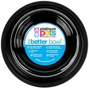 Platinum Pets Non-Embossed Non-Tip Stainless Steel Cat/Dog Bowl