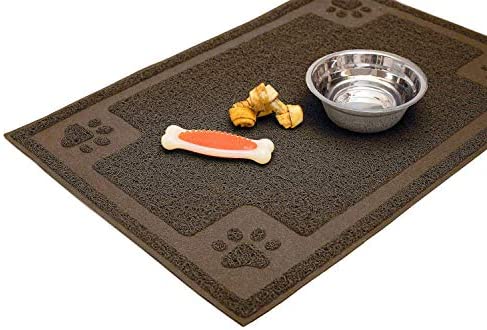 Cavalier Pets, Canine Bowl Mat for Cat and Canine Bowls, Silicone Non-Slip Absorbent Waterproof Canine Meals Mat, Simple to Clear, Distinctive Paw Design