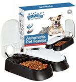 PAWISE 2 Meal Automated Canine Feeder for Canine and Cats, Meals Dispenser Station with Timer, 48-Hour, 1.5 Cups