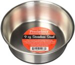 ProSelect Stainless Metal Canine Bowl with Rubber Base, 4-1/2-Inch, 9-Ounce