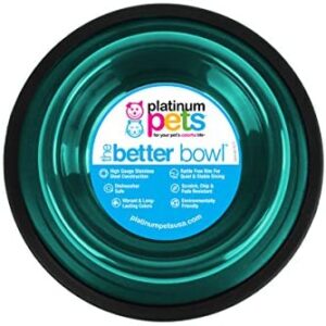 Platinum Pets Non-Embossed Non-Tip Stainless Steel Cat/Dog Bowl