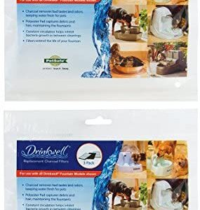 PetSafe Drinkwell Replacement Dual Cell Carbon Filters for PetSafe Dog and Cat Water Fountains, Fresh Filtered Water, Available in 3-Pack - PAC00-13067, 6-Pack, 9-Pack, 12-Pack