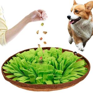 DCTOY Dog Feeding Mats Snuffle Mats, Dog Training Mats Dog Puzzle Toys, Nosework Blanket Pet Snuffle Bowl Cat Snuffle Mat for Cats Dogs,Activity Fun Play Mat for Relieve Stress Restlessness