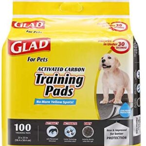 Glad for Pets Charcoal Puppy Pads | Black Training Pads That Absorb & Neutralize Urine Instantly