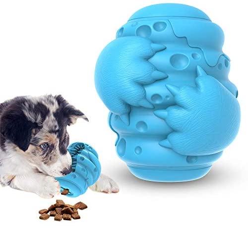 Bear’s paw Leaking Ball, Rubber bite-Resistant Puzzle Interactive pet Canine Video games Molar Toy Canine Toothbrush for All Canines, Canine Toys for Aggressive chewers (Blue)