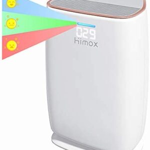 Smart Air Purifiers for Home Large Room Bedroom Quiet, HIMOX H13 HEPA Air Cleaner Medical Grade for Allergies, Pets, Smokers, Air Quality Display, Filters 99.97% Bacteria, Dust, Odors