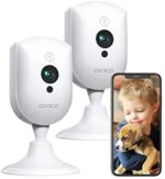 Child Monitor with Digital camera and Audio,Conico 1080P Pet Digital camera,Canine Digital camera with 2 Manner Audio,Movement and Sound Detection,Night time Imaginative and prescient,WiFi Digital camera Indoor Digital camera Work with Alexa for Child Pet(2 Packs)