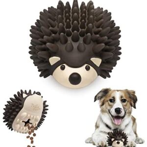 BellaBoo Pets Interactive Dog Toy for Strong Chewers - Freddy The Hedgehog All-in-One Treat Ball + Food Dispensing Slow Feeder Dog IQ Puzzle + Dental Chew Toy for Medium and Large Breed Dogs