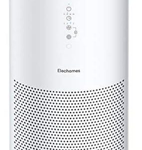 Elechomes EPI236 Air Purifier for Large Room with True H13 HEPA Filter, 22dB Quiet Air Cleaner for Pets, Smokers, Pollen for Bedroom Home Office 280 ft², Smart Air Sensor, Auto Mode, Timer, White