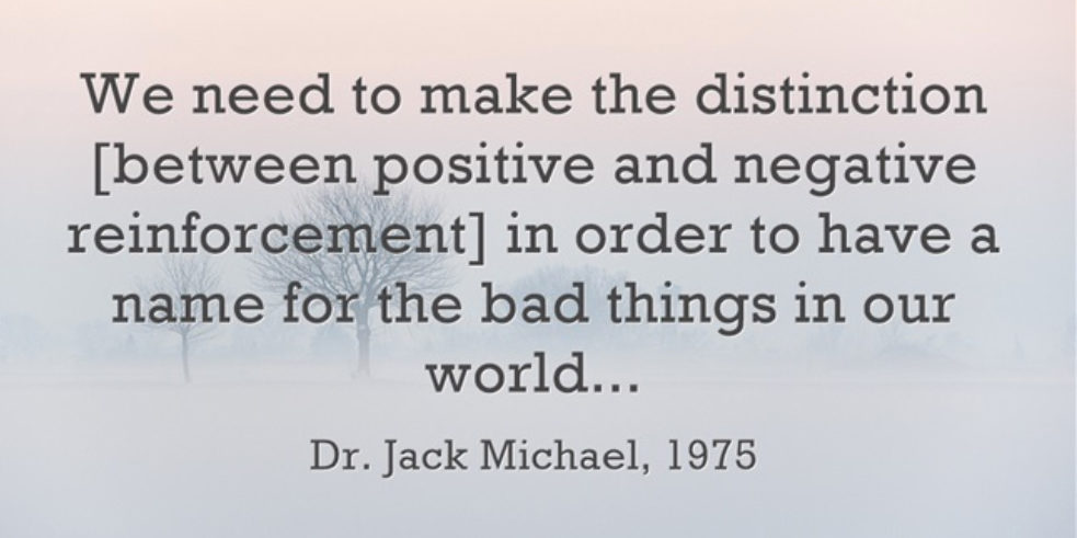 Optimistic and Adverse Reinforcement by Jack Michael: A Misconstrued Article