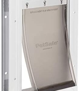 PetSafe Freedom Aluminum Dog Door or Cat Door - Solid Durable Frame, Flexible Tinted Magnetic Vinyl Flap with Slide-In Closing Panel - DIY, Easy to Install - For Small, Medium, Large, X-Large Breeds