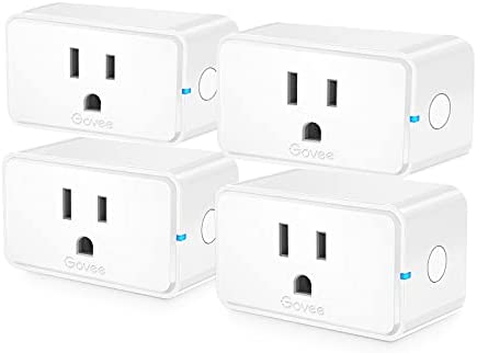 Govee WiFi Good Plug, 15A 1800W Good Outlet, Works with Alexa and Google House Assistant, Timer, Management Remotely, No Hub Required, FCC and ETL Licensed, 4 Pack