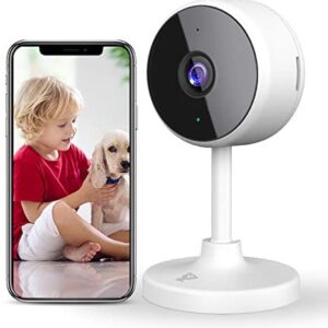 Littlelf Indoor Security Camera, 1080P WiFi Smart Home Camera, Baby Monitor with Night Vision, Motion Detection, 2 Way Audio Surveillance Camera for Pet/Nanny, Cloud & SD Card Storage Works with Alexa