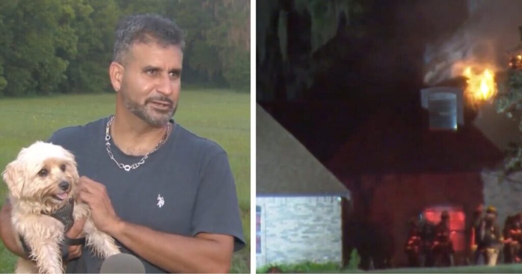 Dog Alerts Sleeping Dad In Time For Both To Escape Burning Home