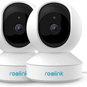 Cameras for Home Security, REOLINK 4MP HD Plug-in Security Camera Indoor Wireless, Dual-Band Nanny Cam/Pet Camera, Home Cameras with App for Phone, Motion Alert, Night Vision, E1 Pro(2 Pack)