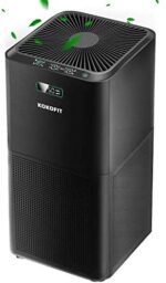 Air Purifiers, Kokofit H13 True HEPA Filter Quiet Air Cleaner for Dwelling Eliminates 99.97% Allergic reactions and Pets Hair Mud Odor Smoke Mould Pollen with 26dB Sensible Silent Sleep Mode (Black)