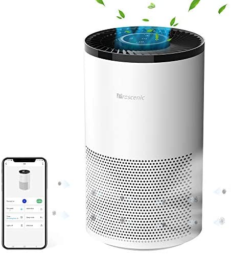 Proscenic A8 Air Air purifier for Residence Massive Room, CADR 220 m³/h, H13 HEPA Filter 4-Stage Filtration for Pet Smoker, As much as 1290 Sq. Ft, WiFi Air Cleaner for Residence Dwelling Bed room Massive Room Workplace