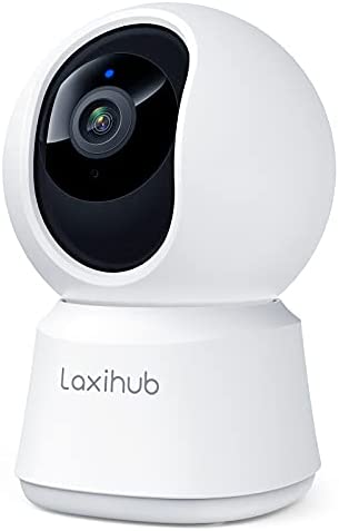 Laxihub 360° Indoor Safety Digital camera, P2 1080P WiFi Residence Digital camera for Child/Pet/Nanny, Pan/Tilt, Movement Detection, 2-Method Audio, Night time Imaginative and prescient, Suitable with Alexa & Google Assistant