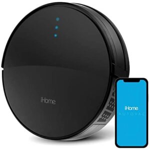 iHome AutoVac 2-in-1 Robot Vacuum Cleaner + Mopping Enabled 2000Pa Strong Suction Power Mapping Home Map Navigation, Self-Charging Robotic Vacuum Cleaner for Pet Hair,Alexa, Google,App Control