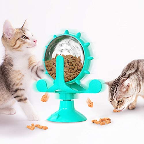 Careucar Interactive Canine Cat Deal with Puzzle Toy, Windmill Formed Pets Meals Sluggish Leak Dispenser, Cease Overeating, Pet IQ Coaching Toy for Cats & Canine, Promotes Sensible Mind Stimulation, No Extra Boredom