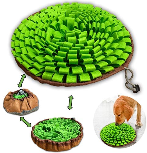 NEECONG Canine Snuffle-Mat Gradual-Feeder-Bowl – Simulating Grassland for Boredom, Encourages Pure Foraging Abilities for Pet, Deal with Indoor Outside Stress Aid, Moveable and Compact