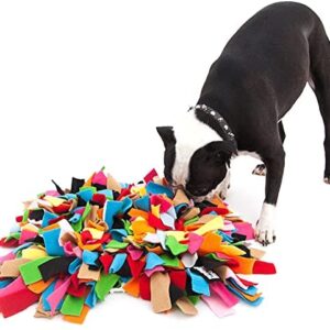 iHeartDogs Sniff Diggy Snuffle Mat for Dogs - Fun Dog Games to Promote Mental Stimulation - Interactive Dog Food Puzzle - Confetti Color 12″ x 12″