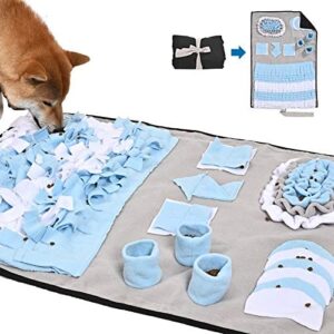 Juqiboom Pet Snuffle Mat for Small/Medium Dogs and Cats, Encourages Natural Foraging Skills for Pets, Interactive Dog Toy - Slow Feeder Puzzle Toy - Activity Feeding Mat for Stress & Anxiety Relief